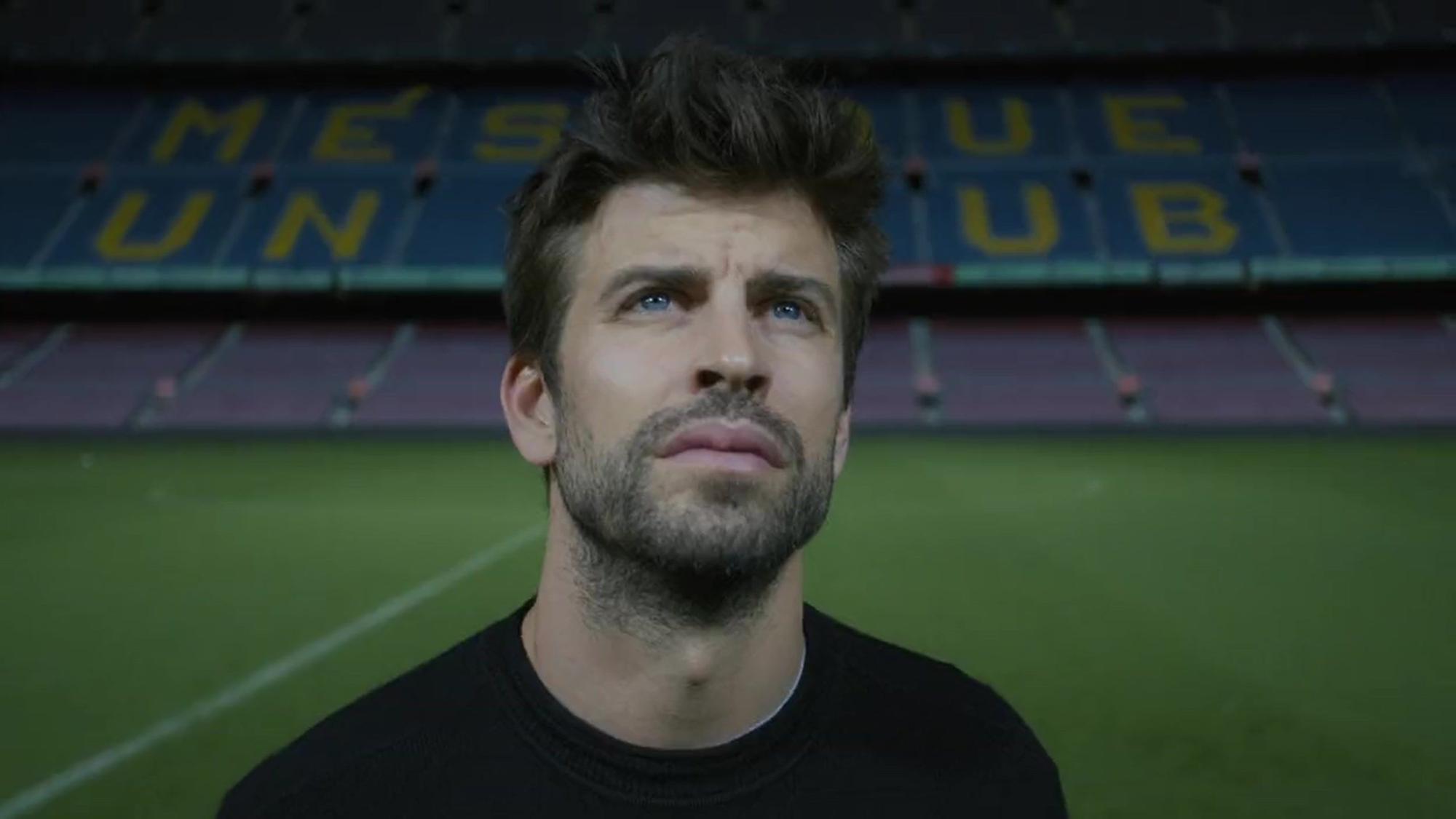 Gerard Piqué, en el vídeo en el que ha anunciado su retirada del fútbol.