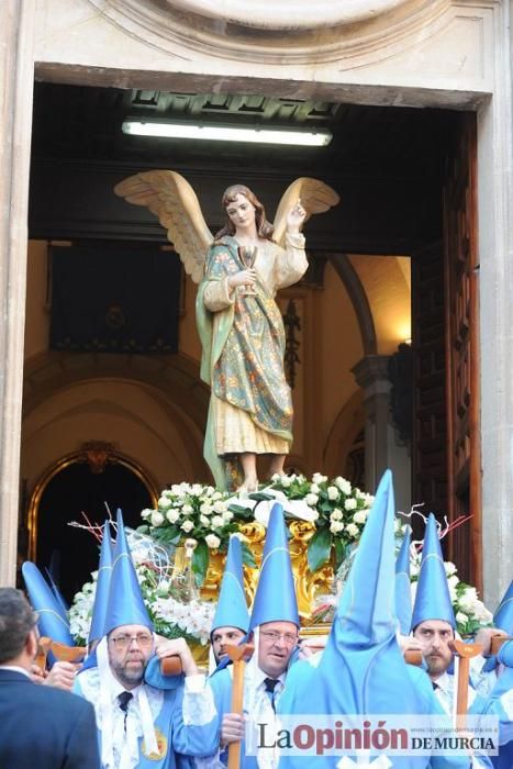 La procesión del Amparo a su salida de San Nicolás