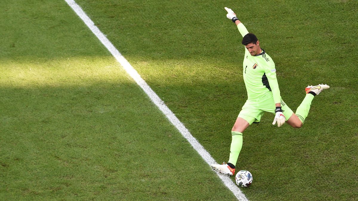 Thibaut Courtois, durante el Italia-Bélgica de la UEFA Nations League