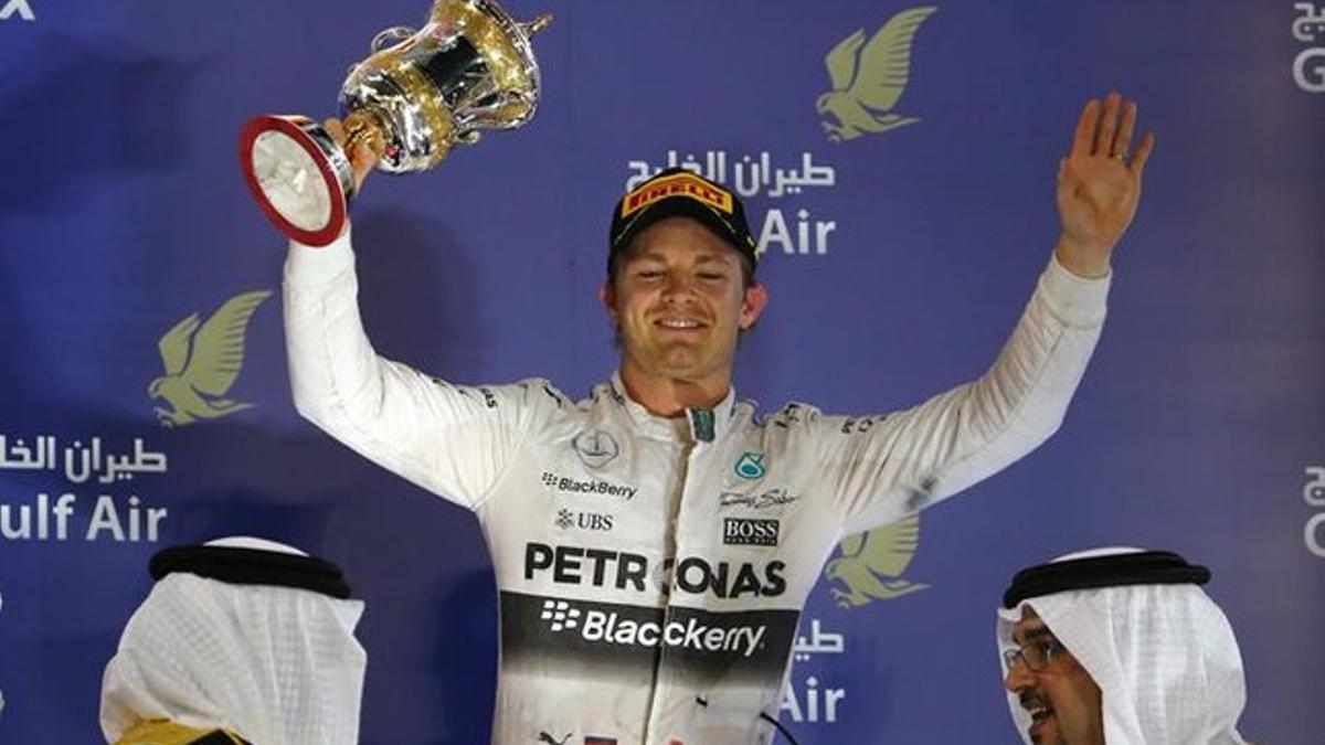 Rosberg acabó tercero en Bahrein