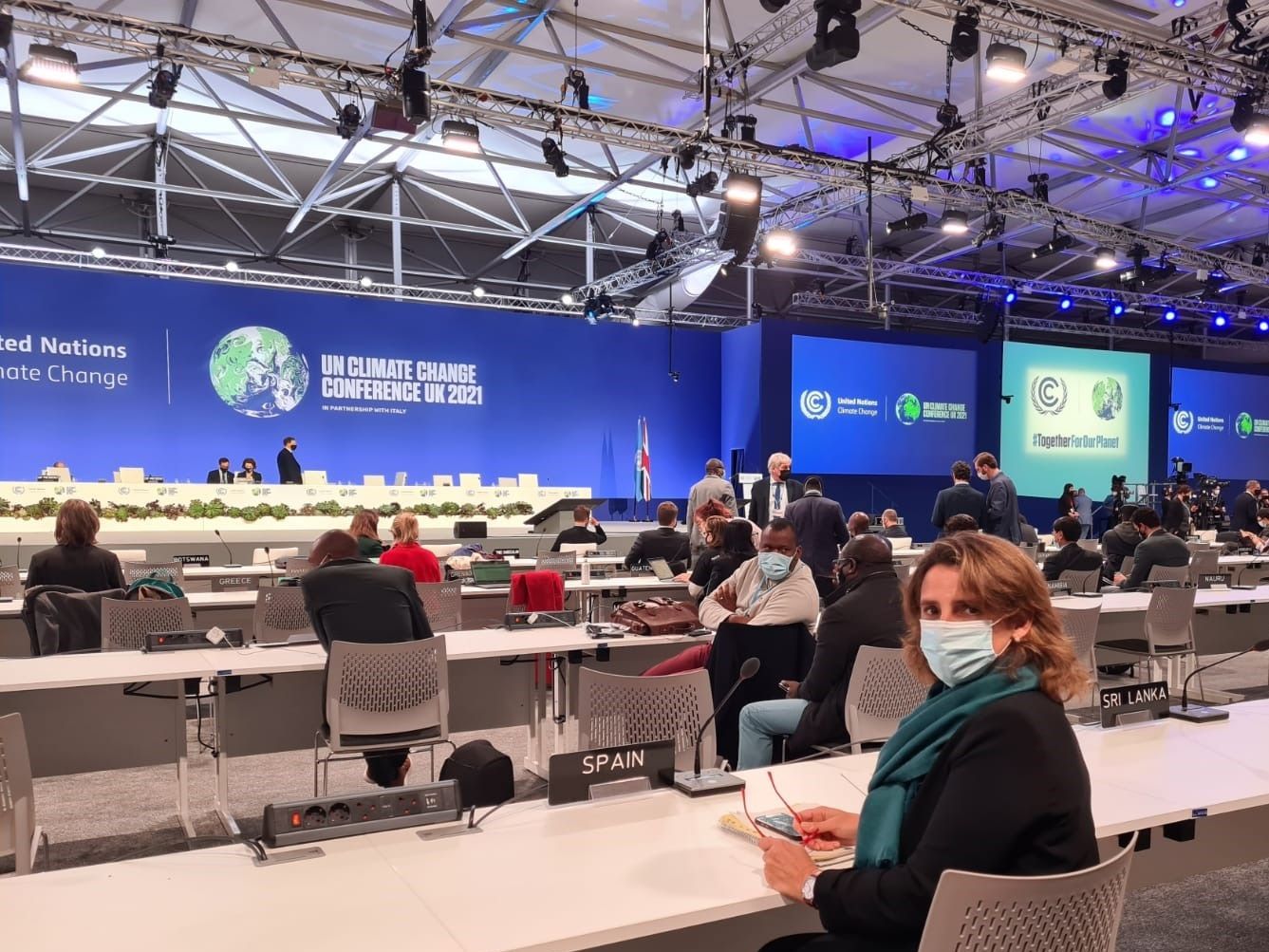 Teresa Ribera, vicepresidenta y ministra para la Transición Ecológica y el Reto Demográfico, participa en la cumbre del clima.