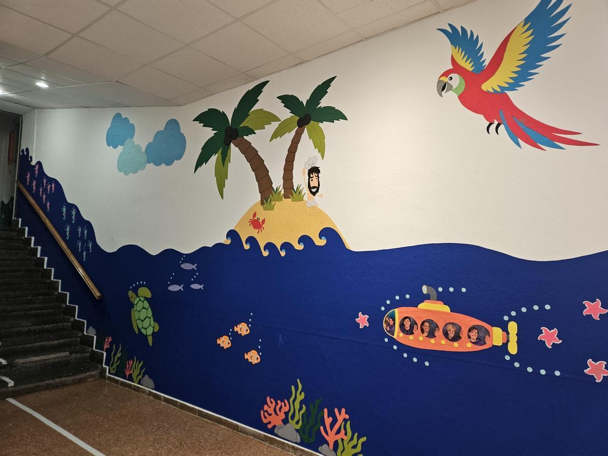 Uno de los diseños del mural.
