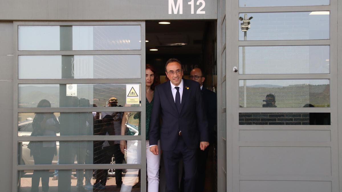 El presidente del Parlament, Josep Rull, de visita en la cárcel de Lledoners