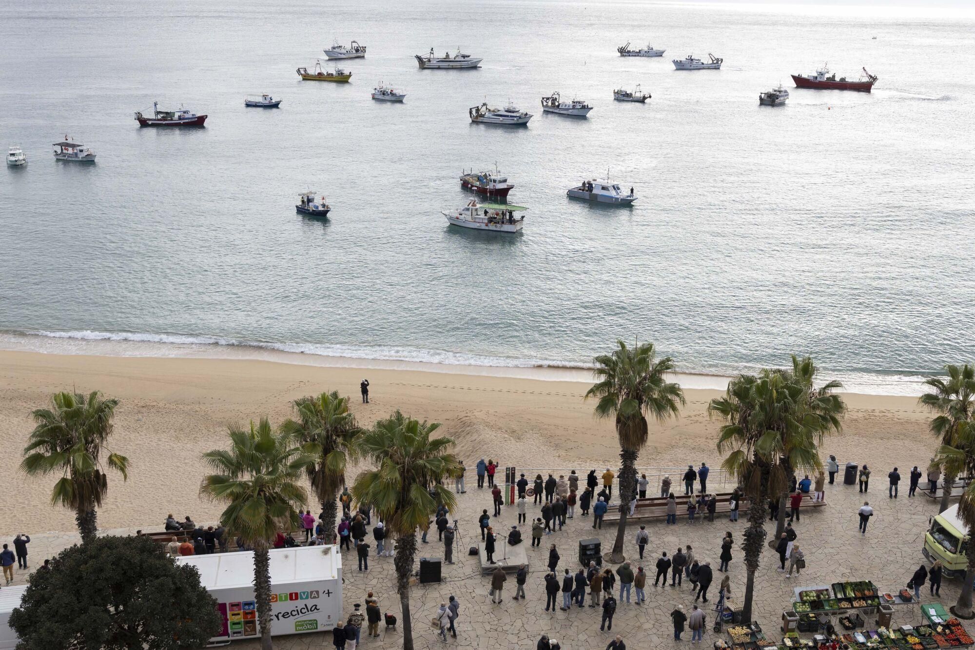 L'aturada de pescadors de Blanes, en imatges