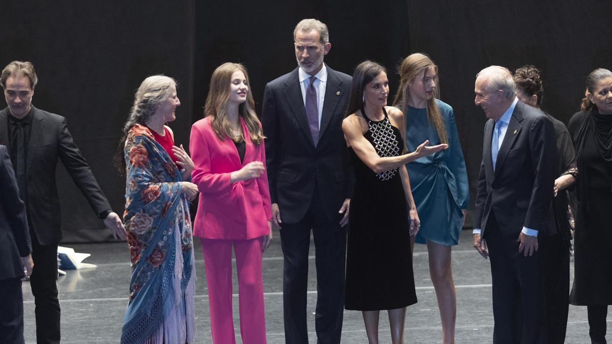 La Familia Real en el auditorio Príncipe Felipe, el pasado año, en el concierto de los Premios que protagonizaron María Pagés y Carmen Linares y