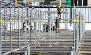 La Palma echa el resto en el recinto central para los actos de la Bajada de la Virgen