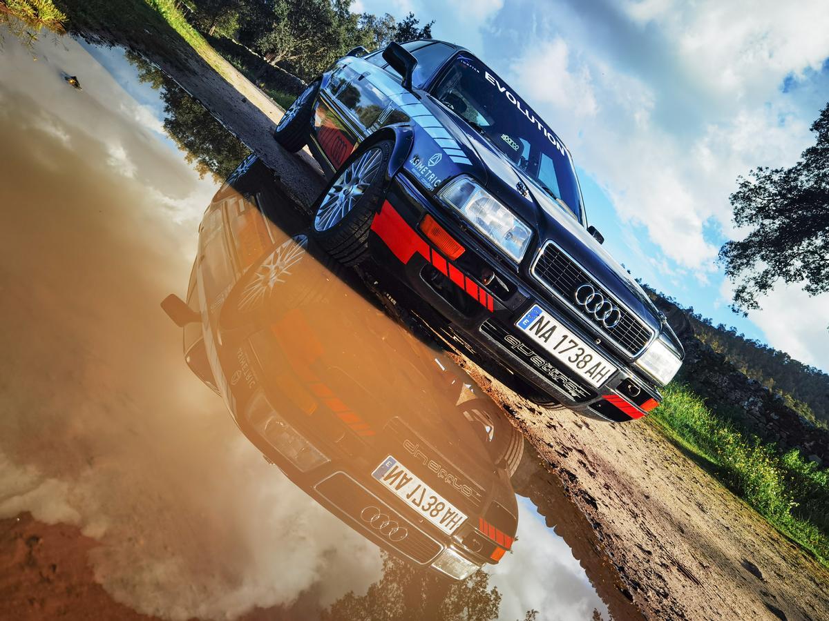 Audi 80 Quattro con el que competirá este año.