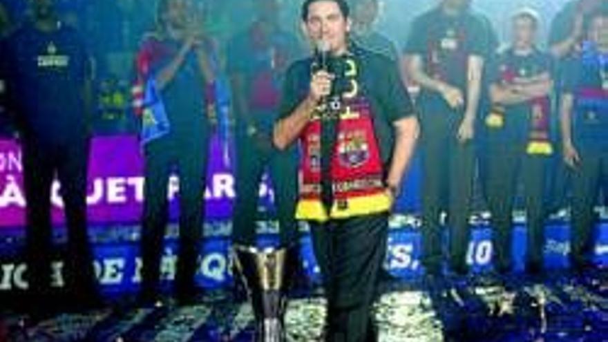 El barcelonismo celebra la consecución de la segunda Euroliga y aclama a Xavi Pascual