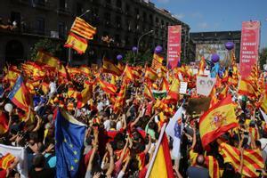 Manifestación a favor de la unidad de España.