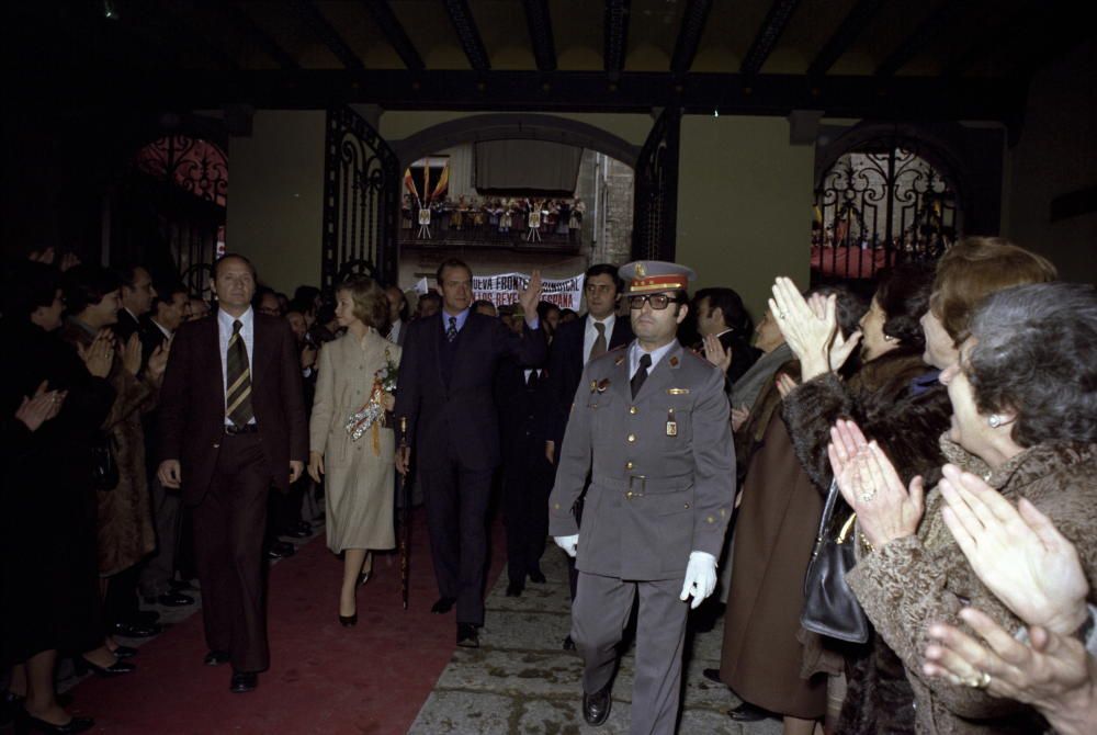Visita dels reis Joan Carles i Sofia a Girona i Olot (20 de febrer de 1976)