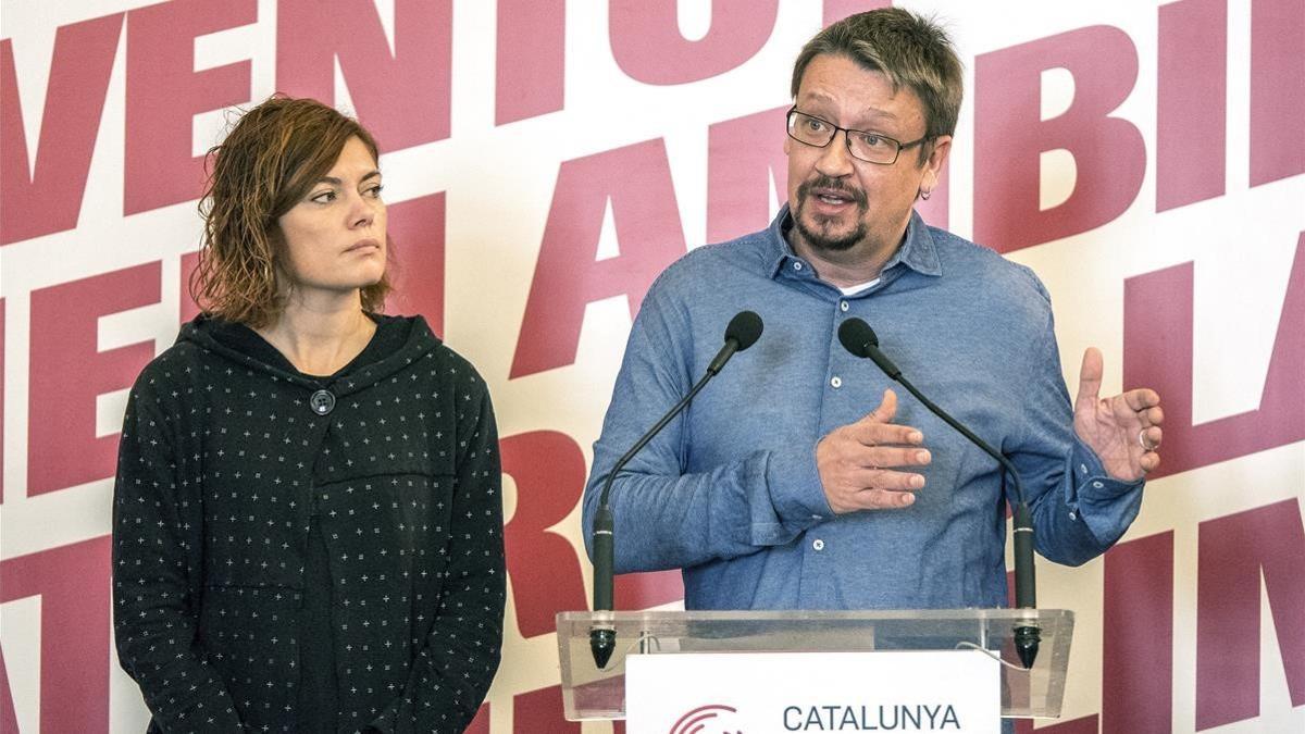 Xavier Domènech y Elisenda Alemany, en una imagen de archivo.