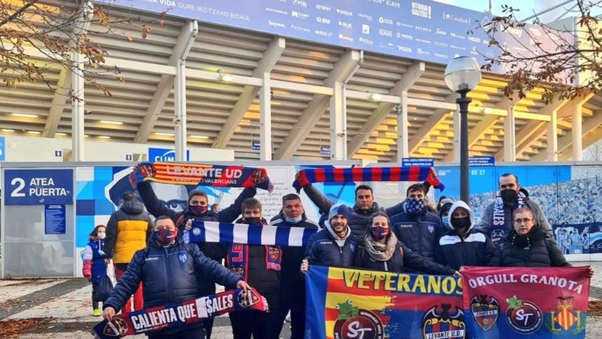 Los aficionados del Levante que fueron a Vitoria