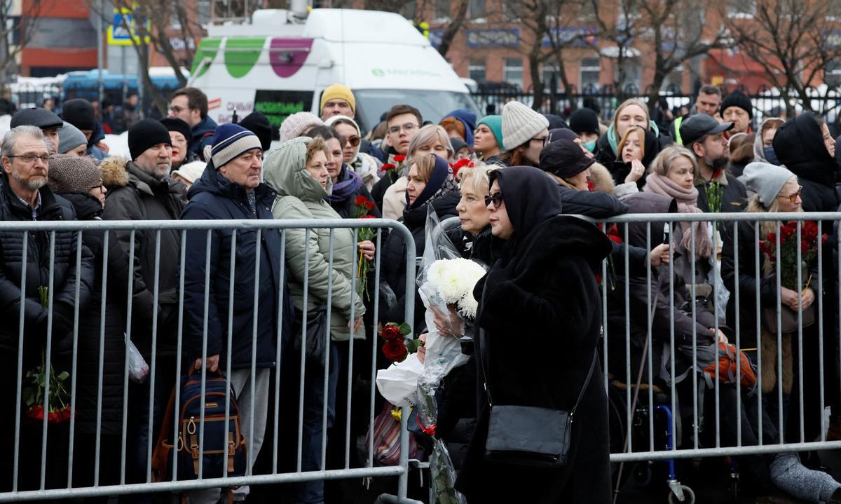 Funeral y ceremonia de despedida del político opositor ruso Alexei Navalny en Moscú