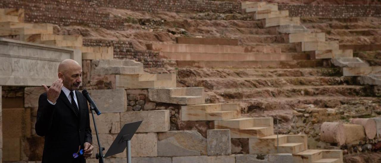 Jorge de Juan, ayer en el Teatro Romano de Cartagena.