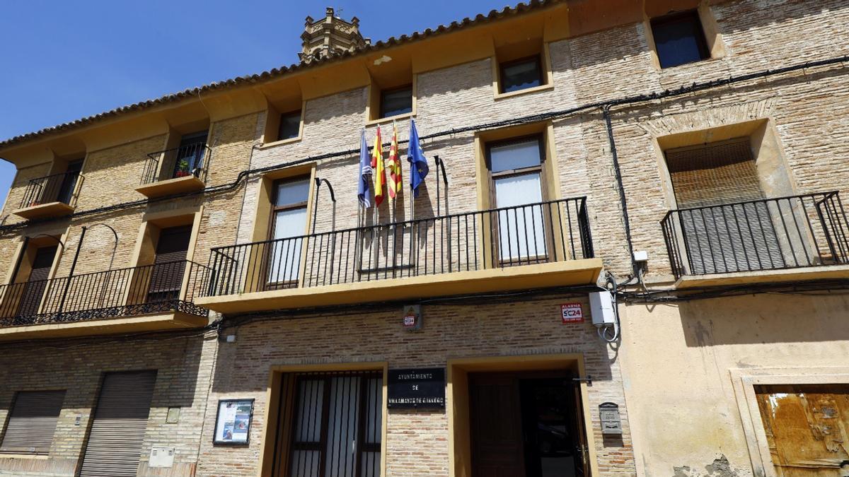 Fachada del Ayuntamiento de Villamayor de Gállego, en una imagen de archivo.