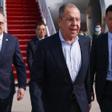 El ministro de Exteriores ruso, Serguéi Lavrov, a su llegada a Pekín.