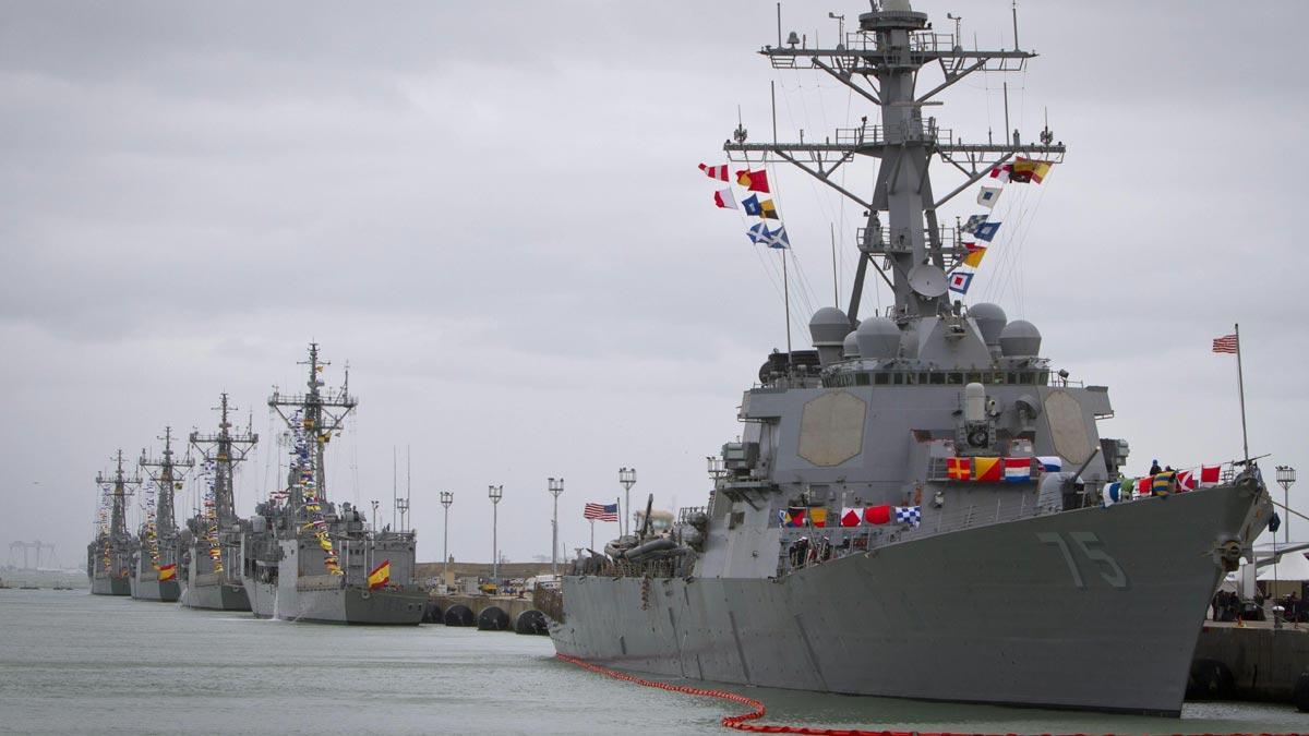 El USS Donald Cook, en la Base Naval de Rota (Cádiz).