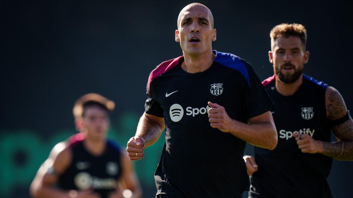 Oriol Romeu, en la pretemporada del Barça