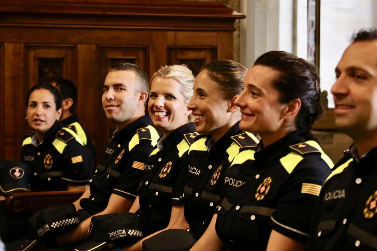 Un grupo de agentes de la Guardia Urbana de Barcelona.