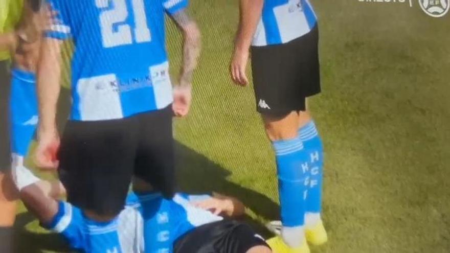Nico Espinosa recibe un golpe fuerte en la cabeza