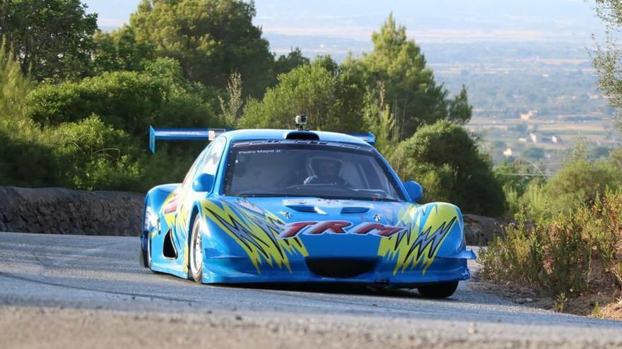 El piloto mallorquín, durante su victoria en la Pujada al Puig de Sant Salvador.