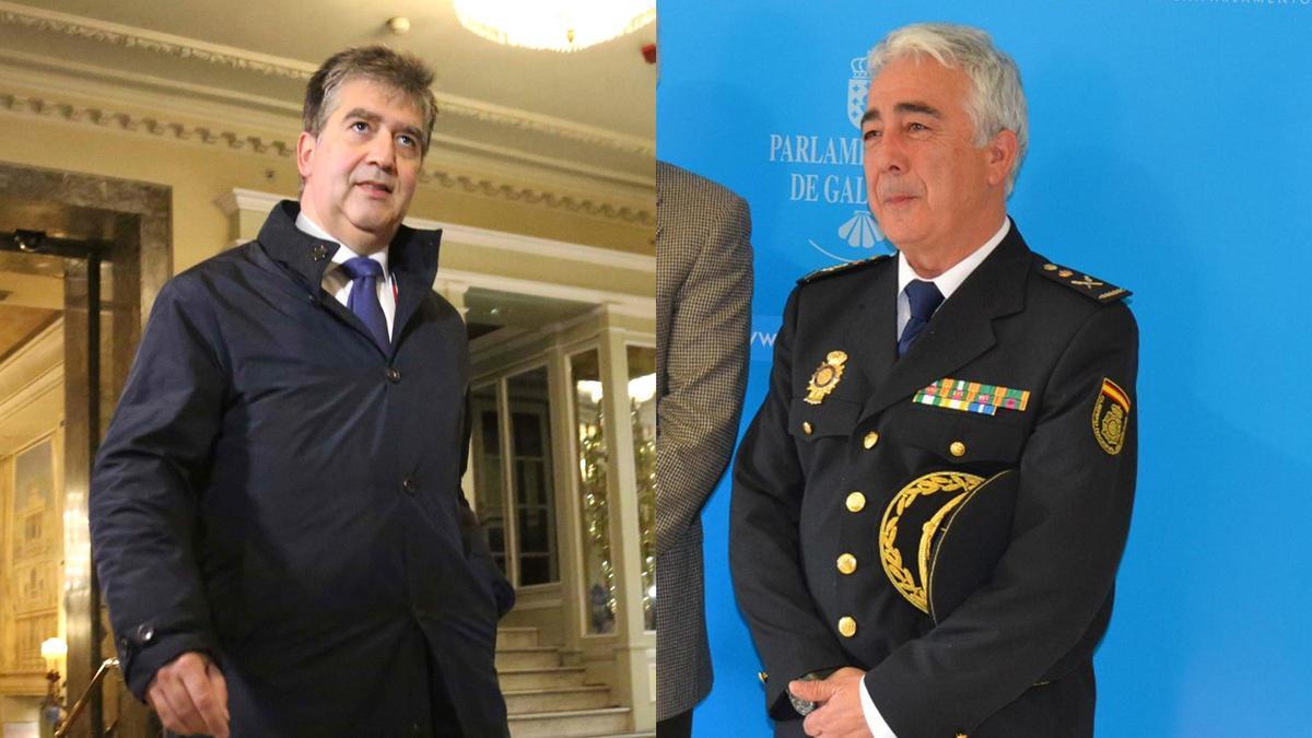 Al la izquierda Ignacio Cosido ex director general de la Policía Nacional; y a la derecha el comisario Manuel López Vázquez, ex jefe de Udef.