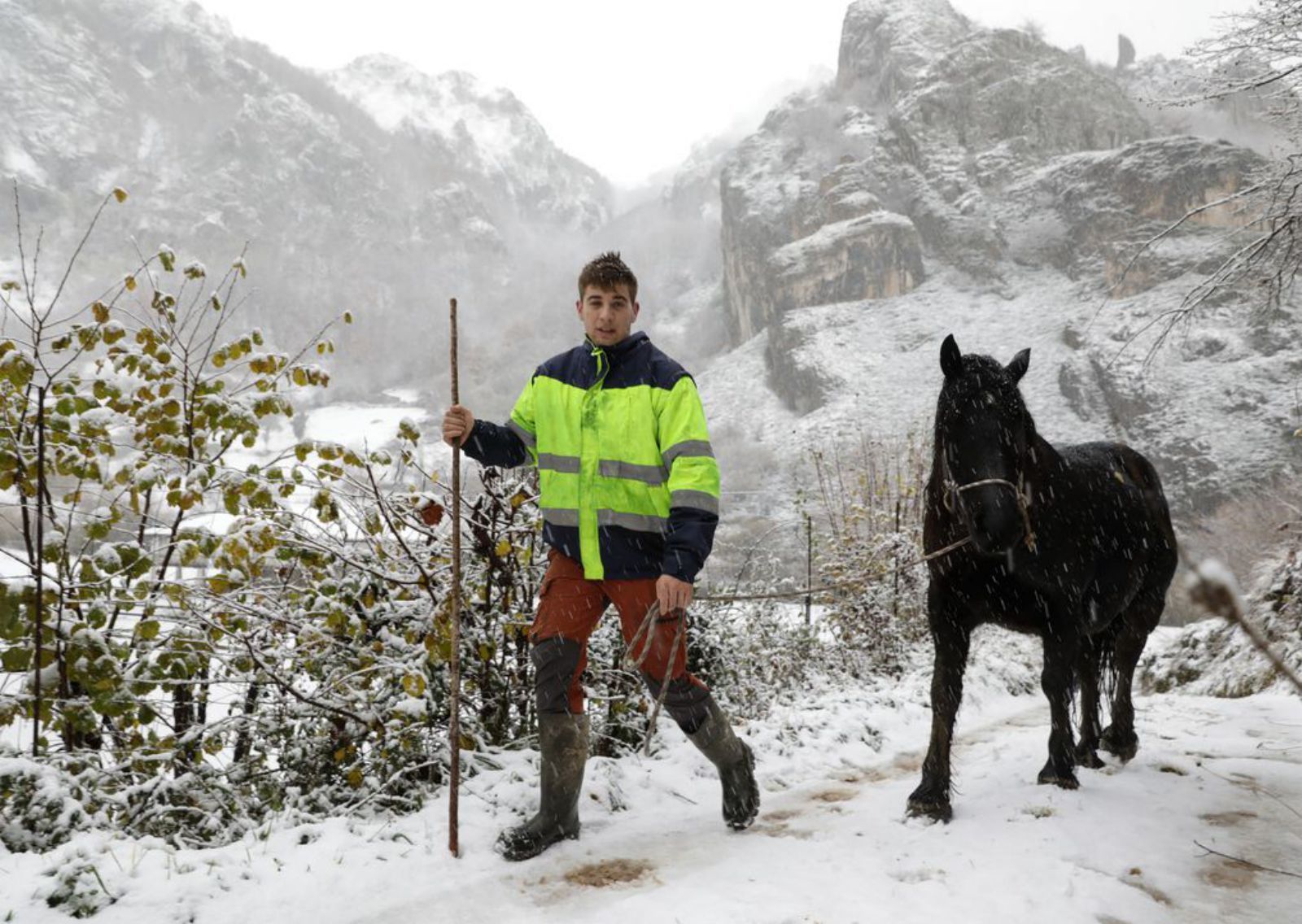 Sergio Megido se dispone a guardar uno de sus caballos. | Juan Plaza