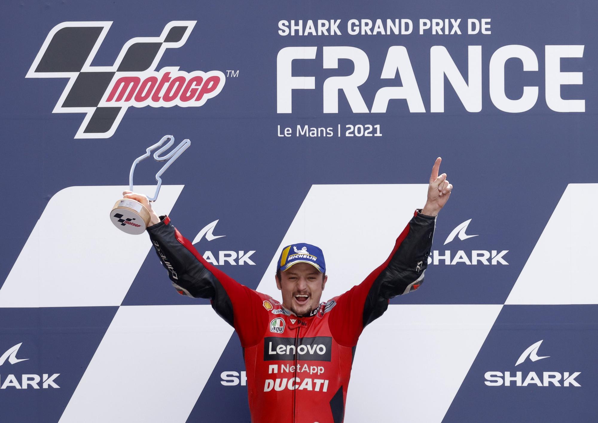 Jack Miller (Ducati) gana el GP de Francia en Le Mans