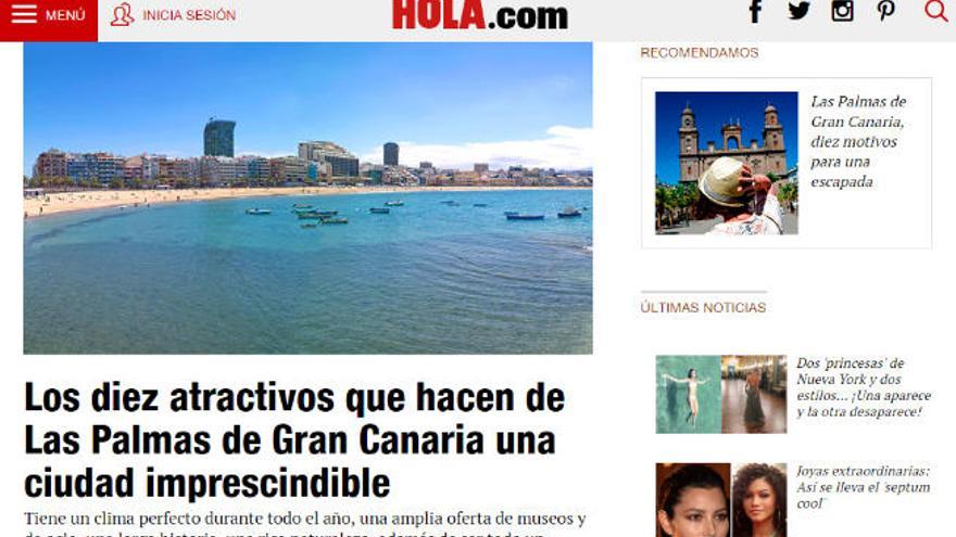 Captura de pantalla de Hola.com.