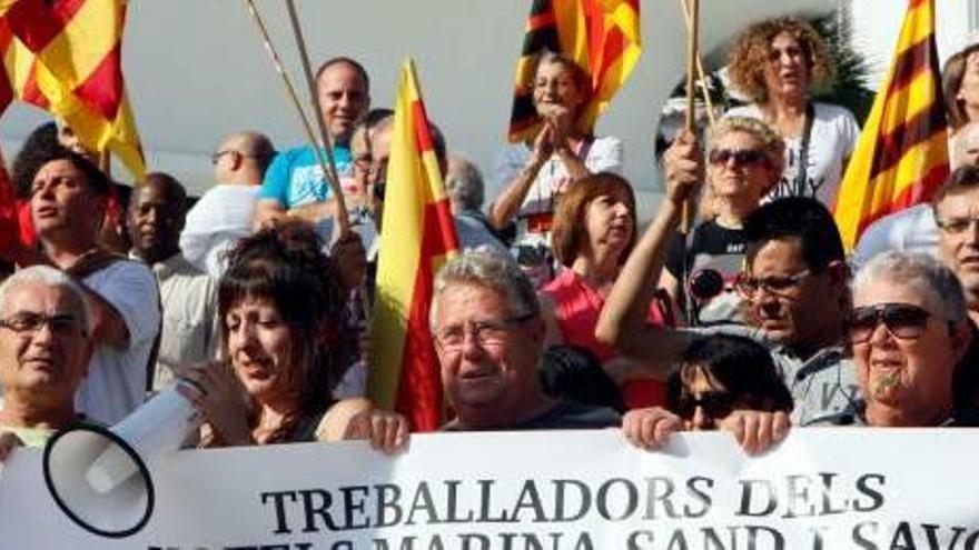 Manifestació de treballadors a Lloret de Mar, l&#039;estiu passat.