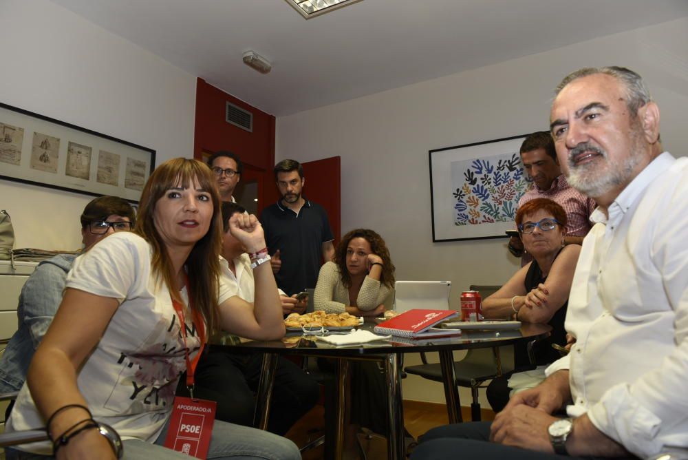 Noche electoral en el PSOE