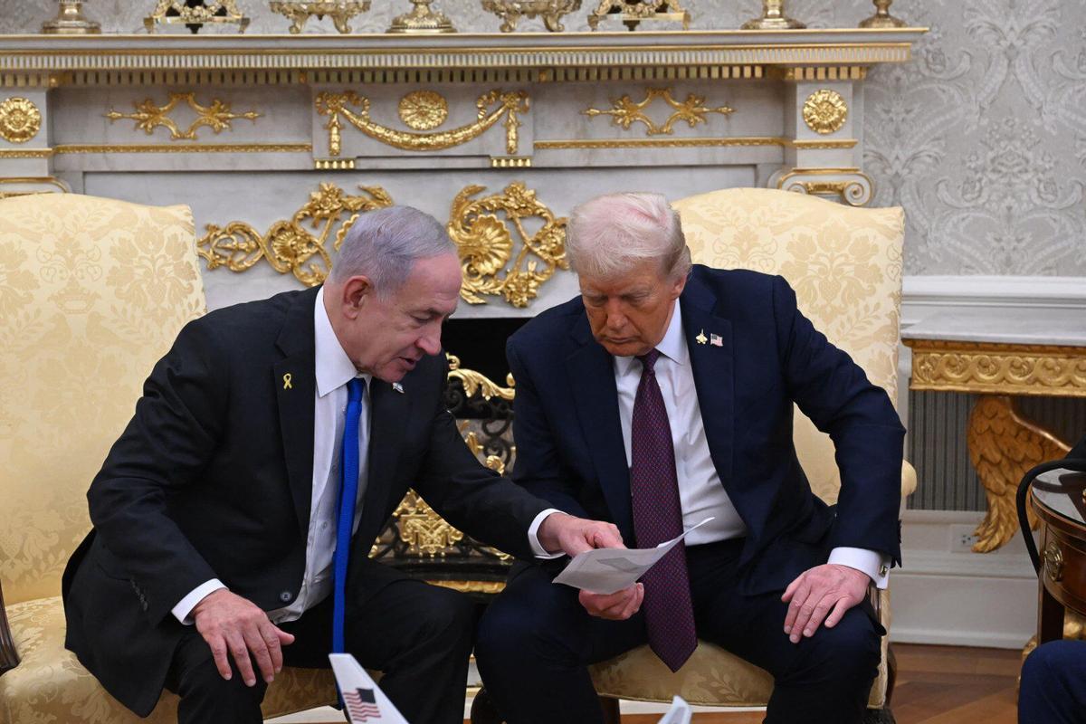Binyamín Netanyahu y Donald Trump, en una reunión en el Despacho Oval el pasado 29 de septiembre.