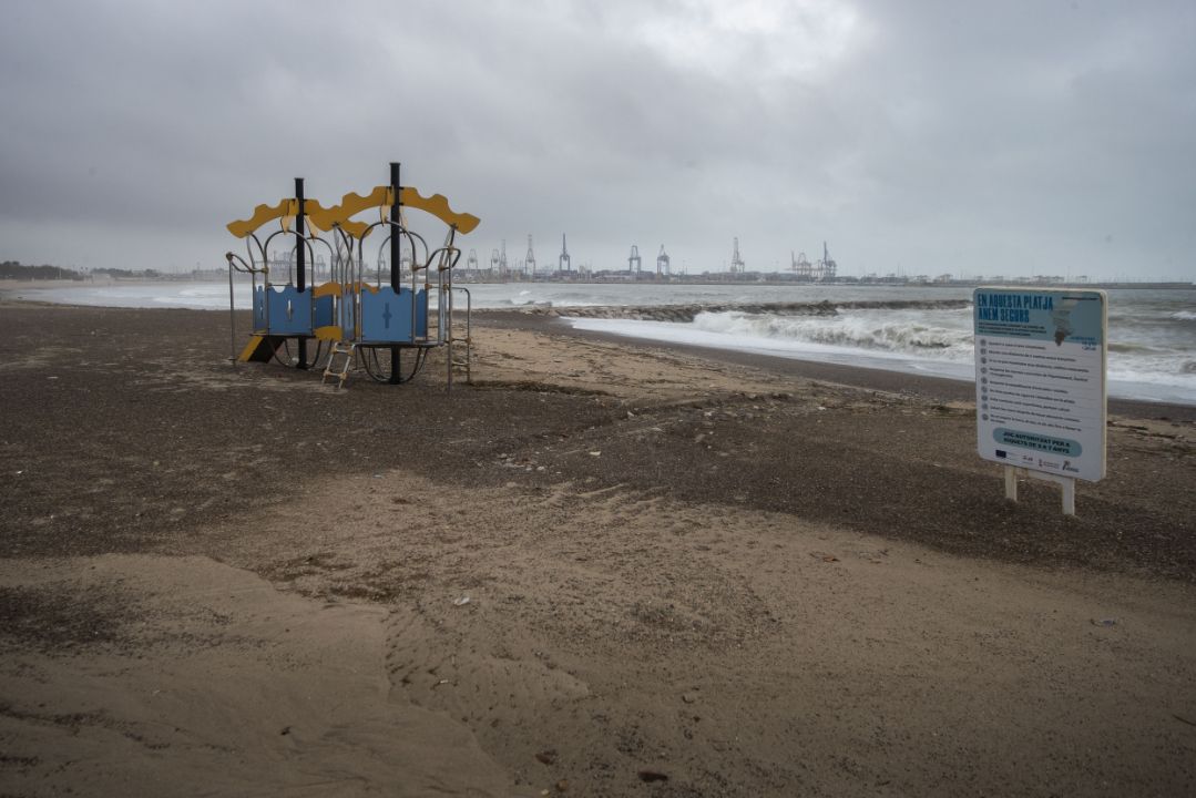 Daños en las playas del Sur (Perelló, Perellonet).