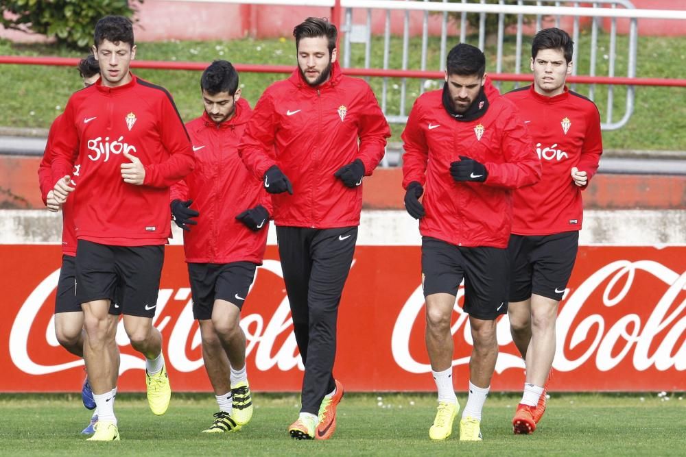 Entrenamiento del Sporting.