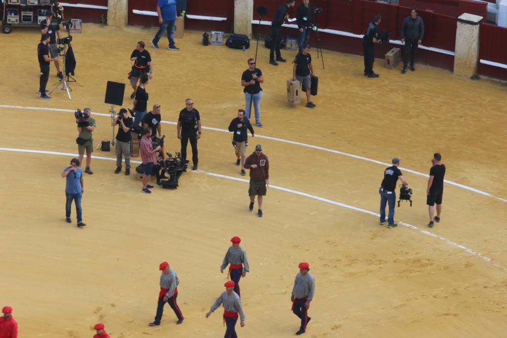 Este martes continúa el rodaje de 'Genius' en la plaza de toros de La Malagueta