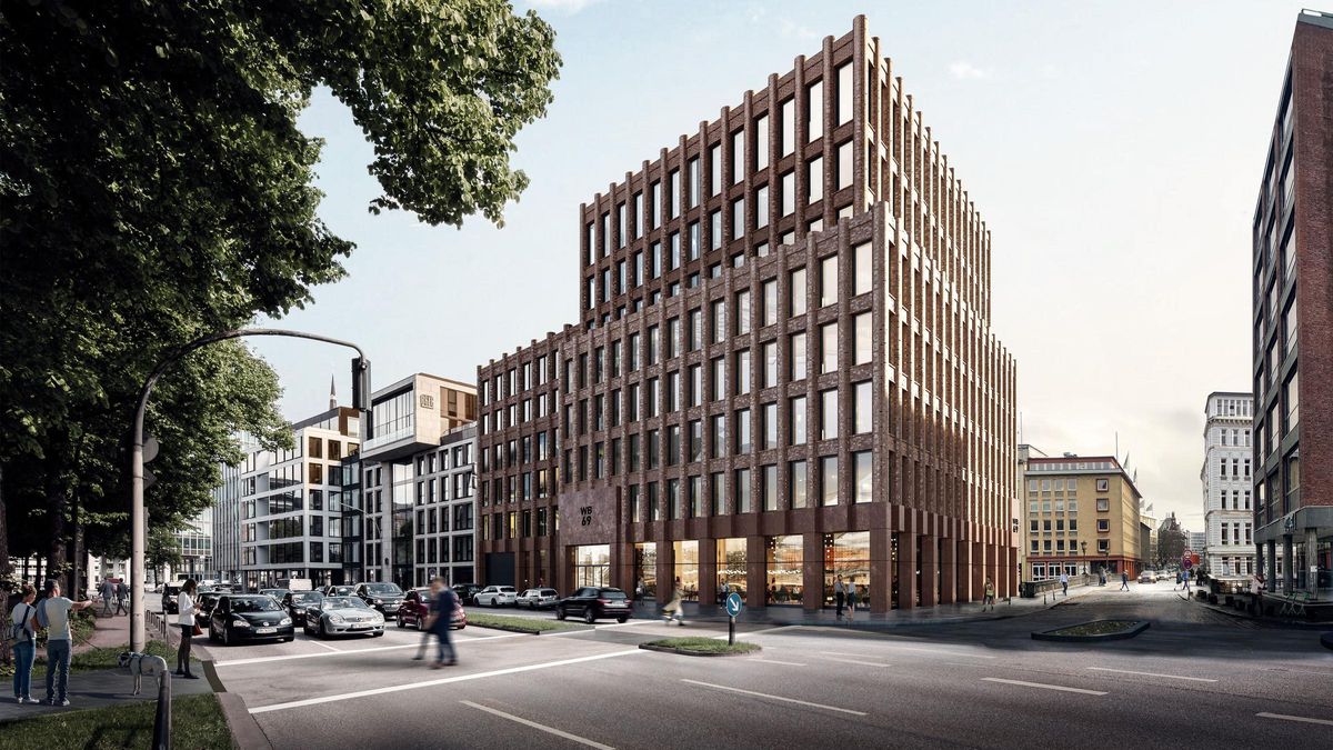 Edificio de una de las sedes de Telefónica en Alemania en la ciudad de Hamburgo que ha comprado Sandra Ortega.