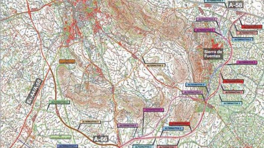 Fomento plantea conectar la A-58 con la A-66 bordeando Sierra de Fuentes