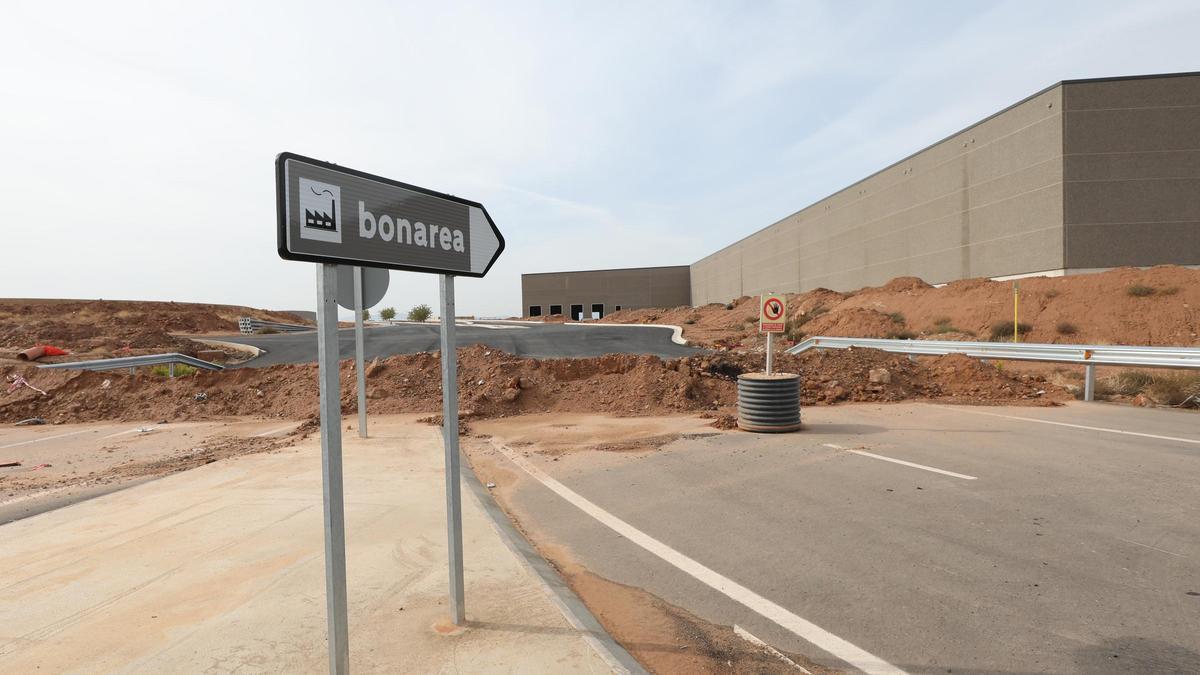 Obras en el complejo agroalimentario de Bon Àrea en Épila.