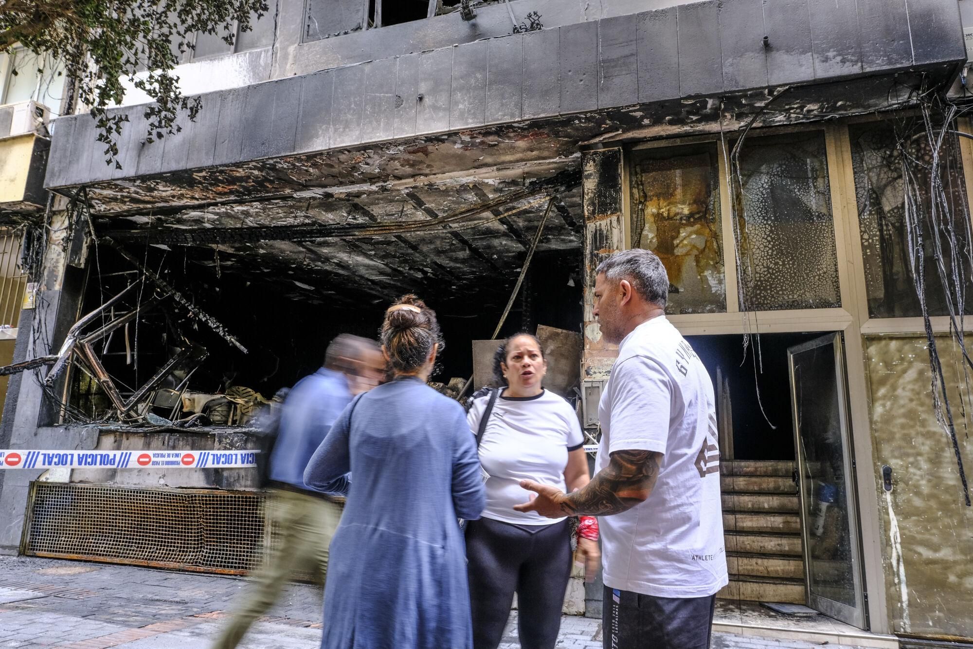 Día después del incendio en la calle   calle Alfredo L. Jones (Las Palmas de Gran Canaria)
