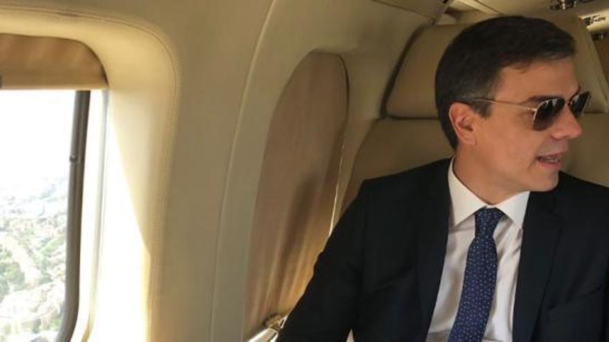 Pedro Sánchez suspende su visita a Murcia por un problema en el avión