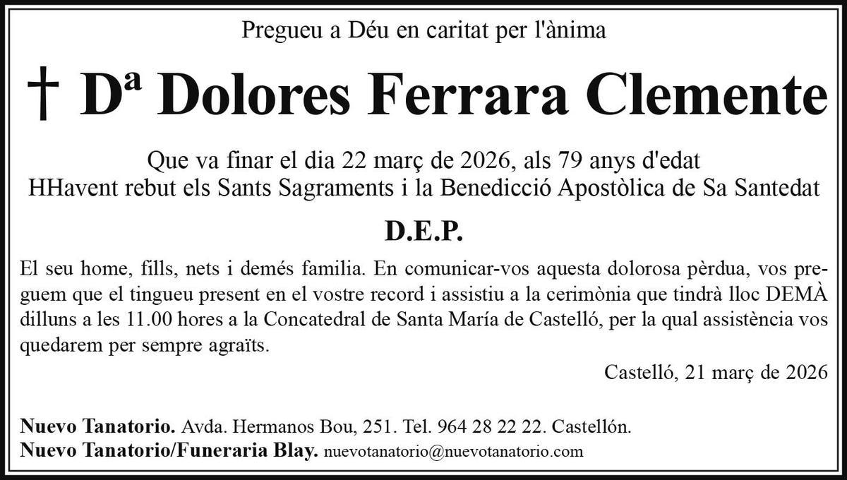 Dª Dolores Ferrara Clemente