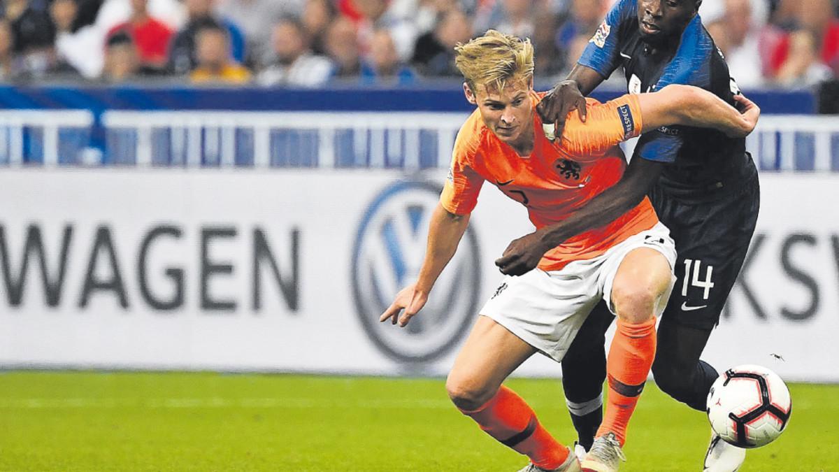 Frenkie De Jong en el partido entre Francia y Holanda del parón de selecciones de septiembre