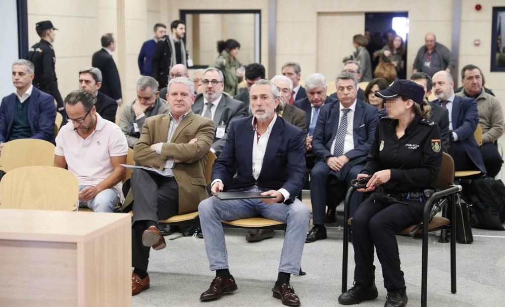 Álvaro Pérez 'El Bigotes', Pablo Crespo y Francisco Correa en el juicio que se celebra en la Audiencia Nacional