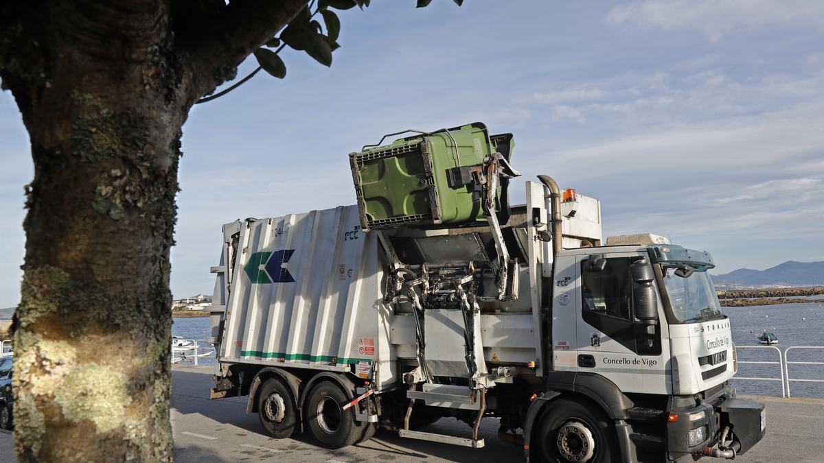 Un camión de la basura de Vigo