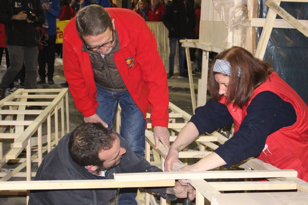 El espectáculo de plantar  "al tombe"