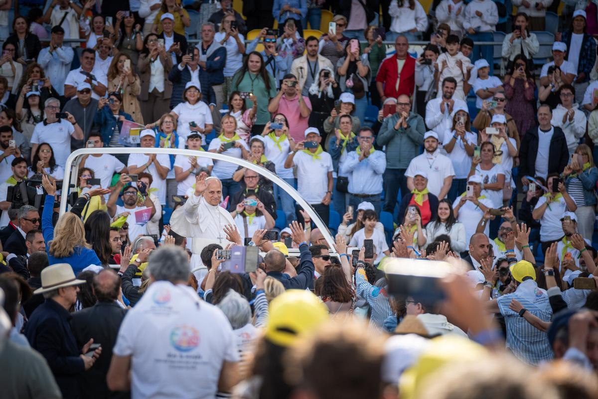 La misa del papa León XIV en el estadio de Gran Canaria