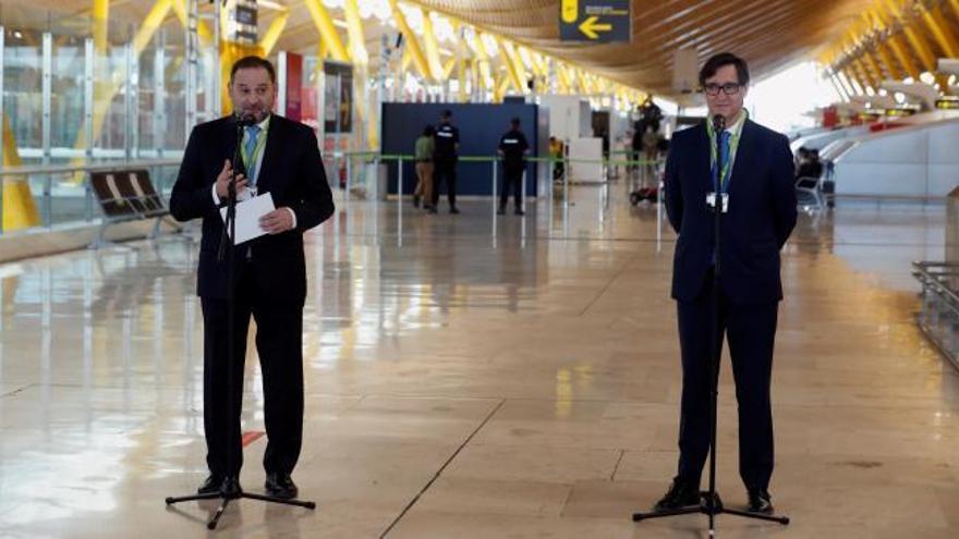 Illa y Ábalos visitan al Aeropuerto Adolfo Suárez Madrid-Barajas