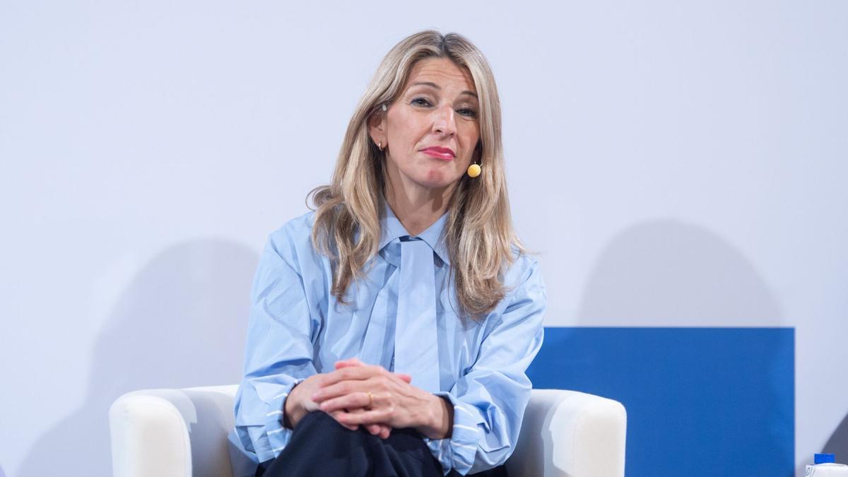 La vicepresidenta segunda y ministra de Trabajo y Economía Social, Yolanda Díaz, en un acto.
