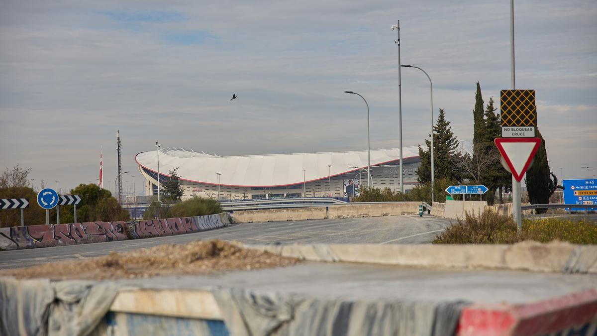 Uno de los accesos del Estadio Civitas Metropolitano de Madrid.