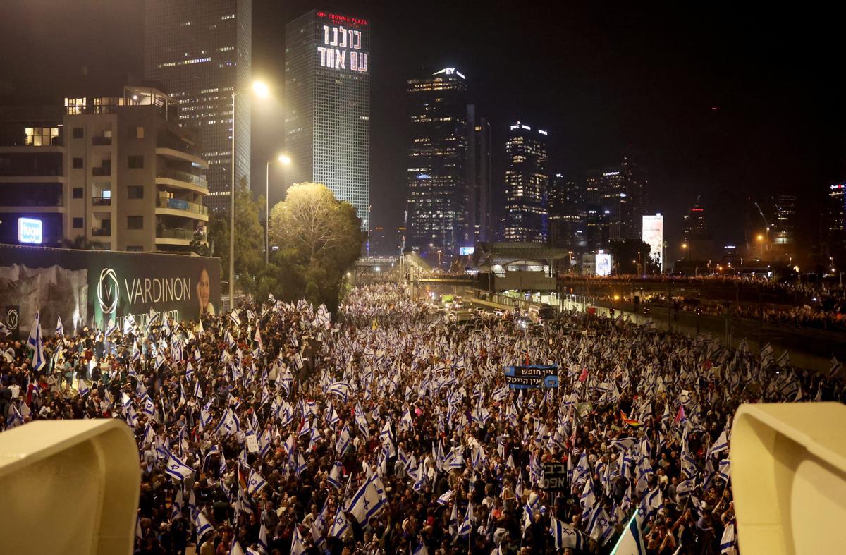 Nueva jornada de protestas en Israel contra la reforma judicial de Netanyahu